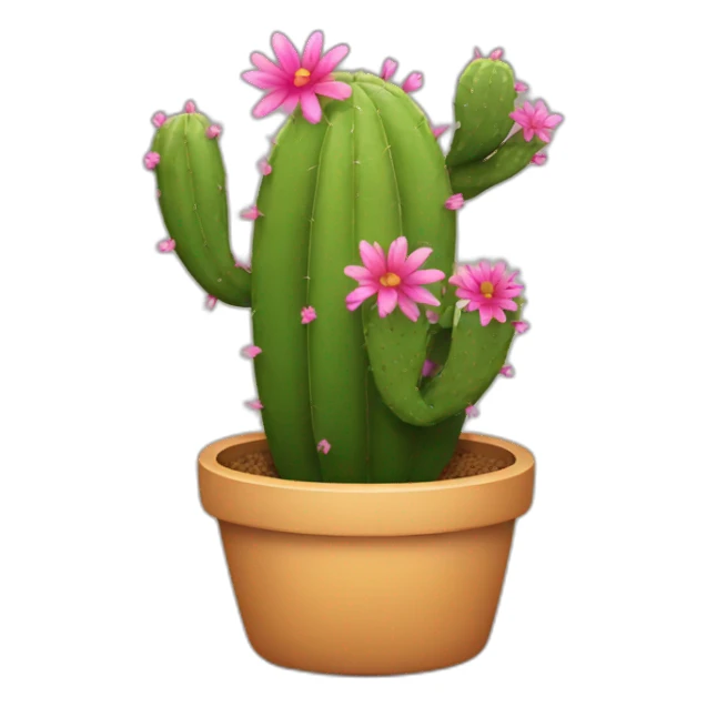 cactus with flowers sticker