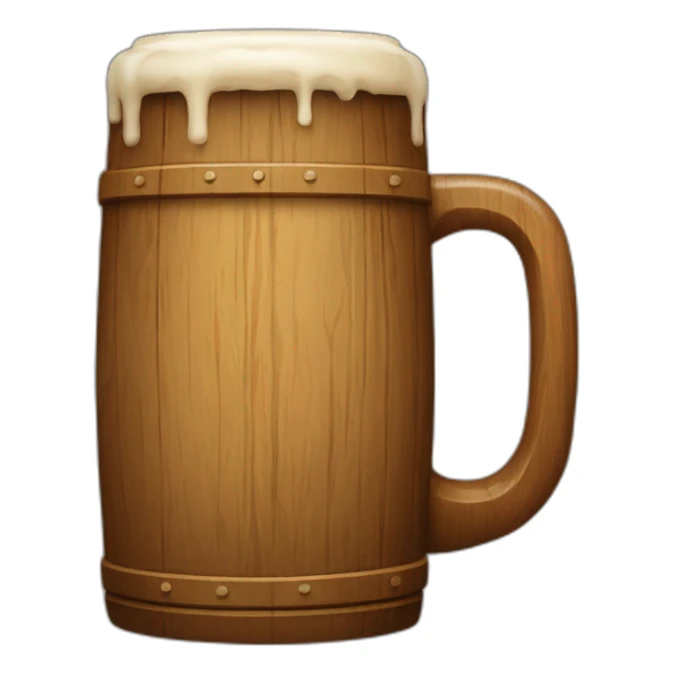 wood beer mug sticker