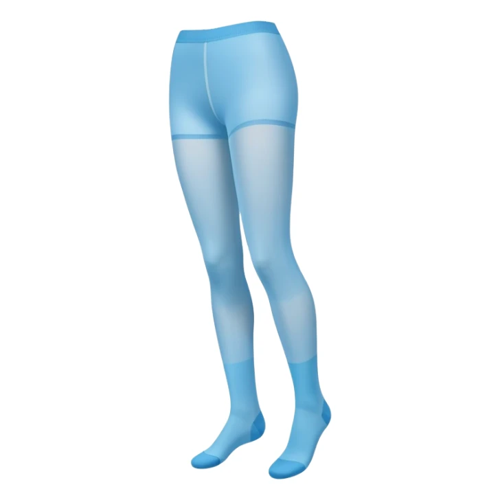 Sky blue tights in packaging sticker