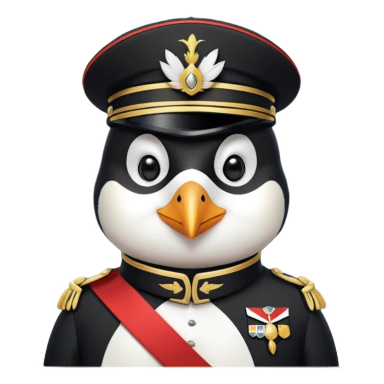 luxurious penguin soldier sticker