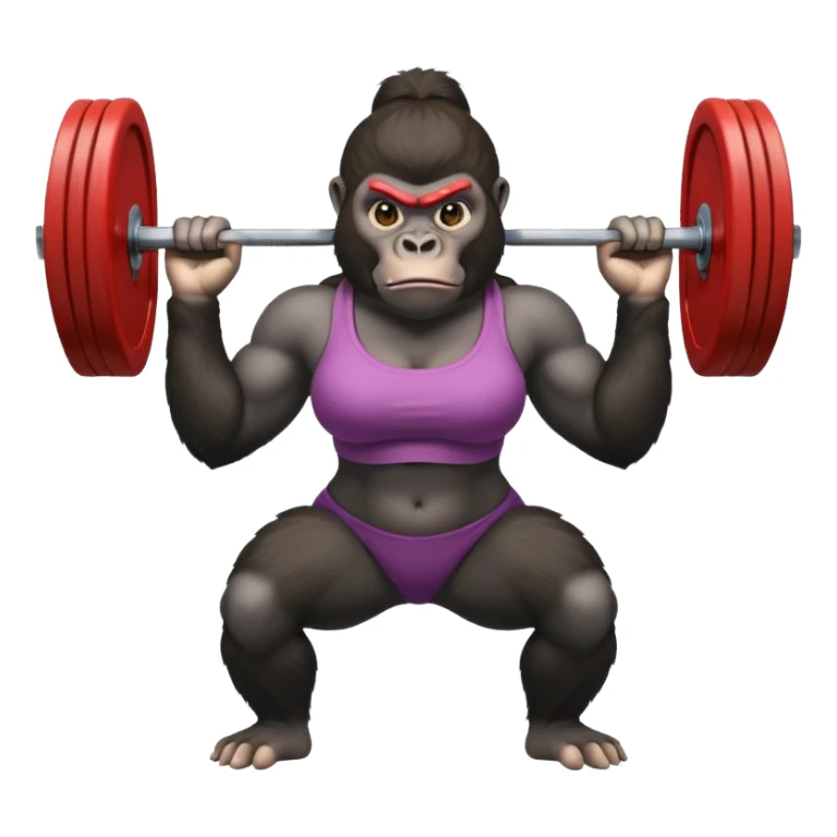 Gorilla female doing crossfit sticker