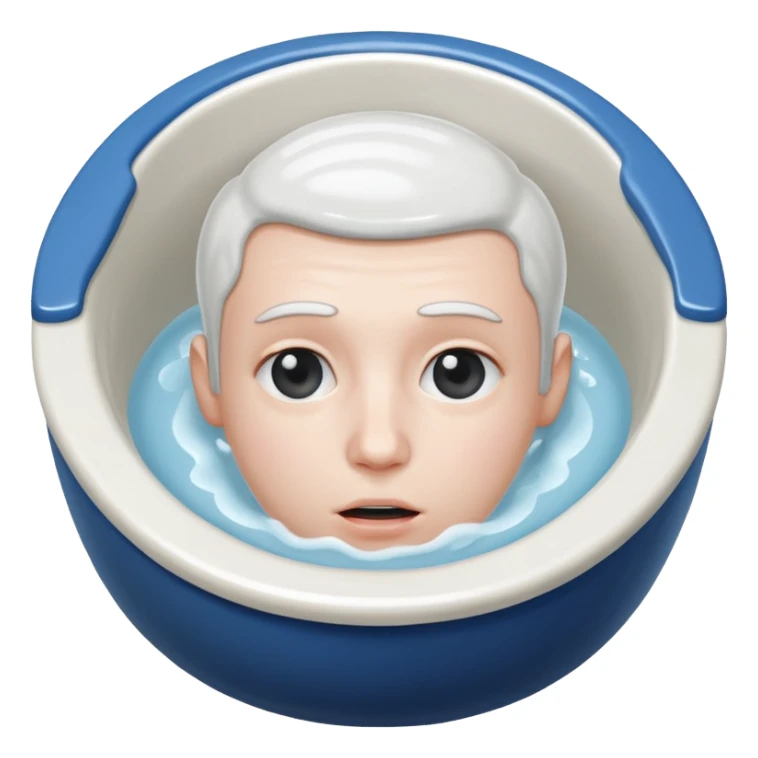 Head in a toilet sticker