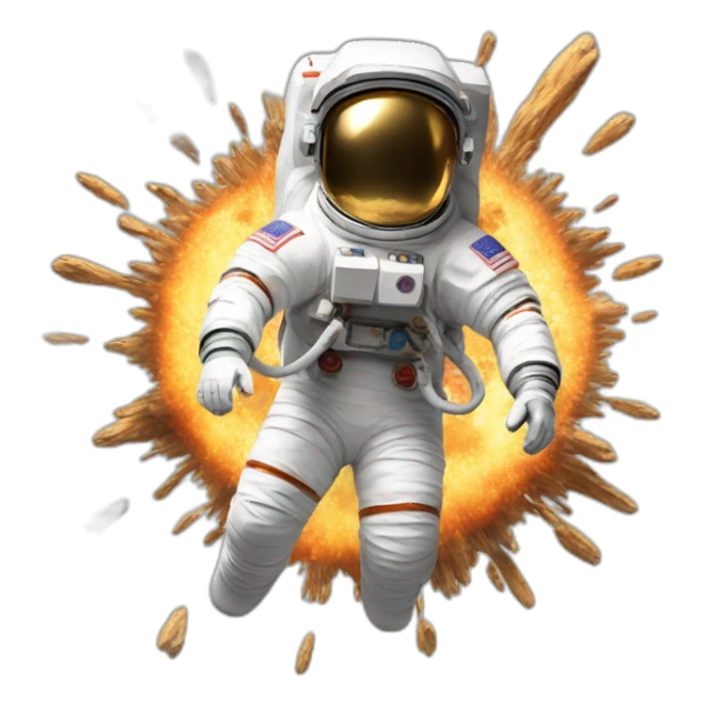 explosion astronaut sticker
