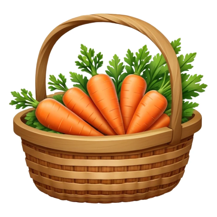 carrot in basket sticker