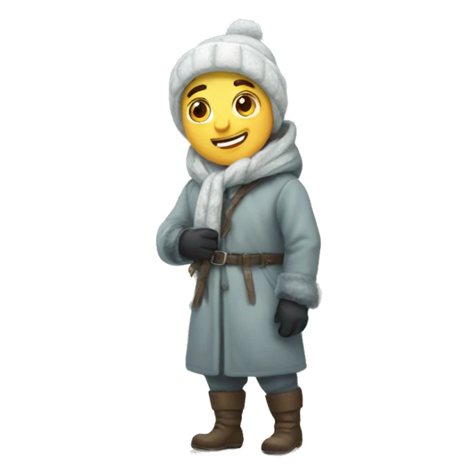 Russian winter sticker