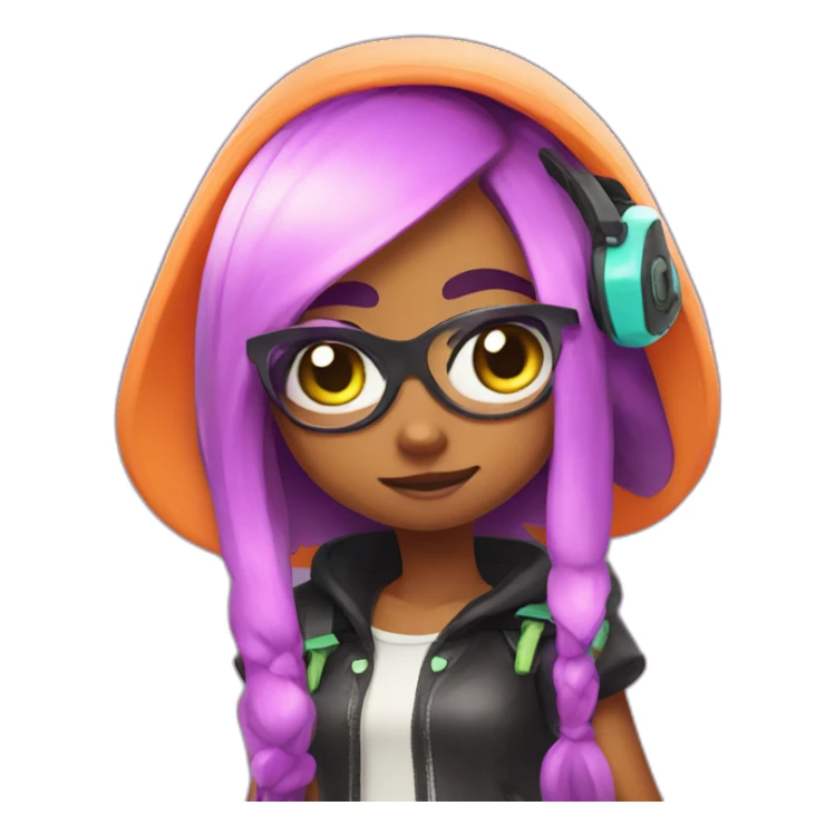 inkling girl from splatoon  sticker