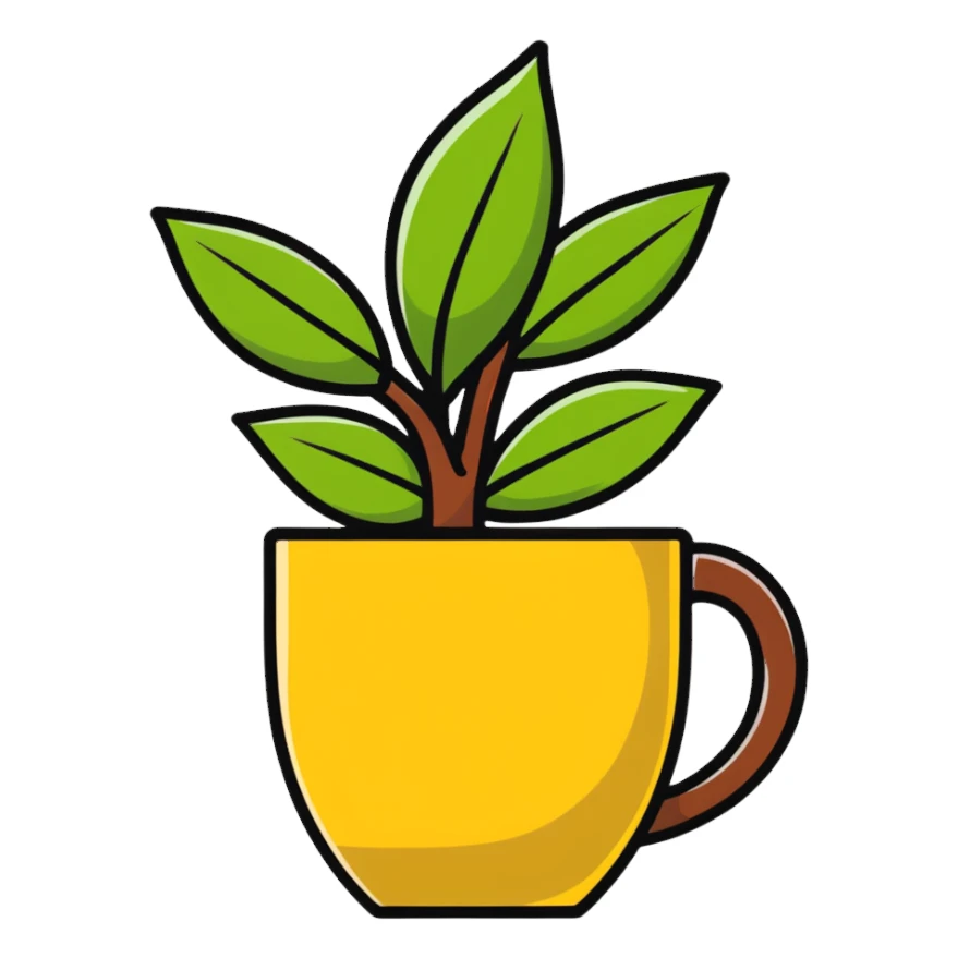 yerba mate leaf sticker