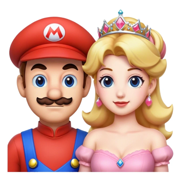 Mario and princess peach sticker
