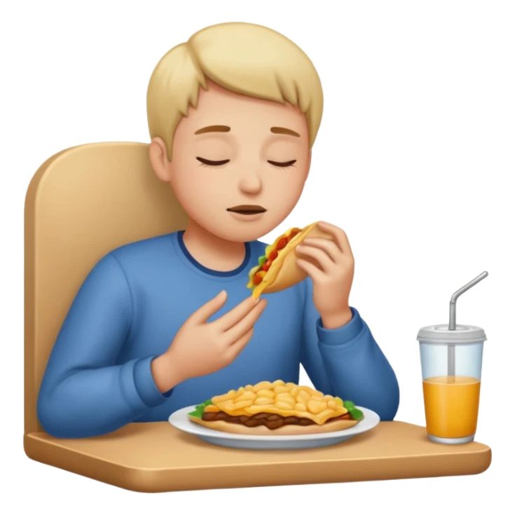 everyday life, food, sleep, work sticker