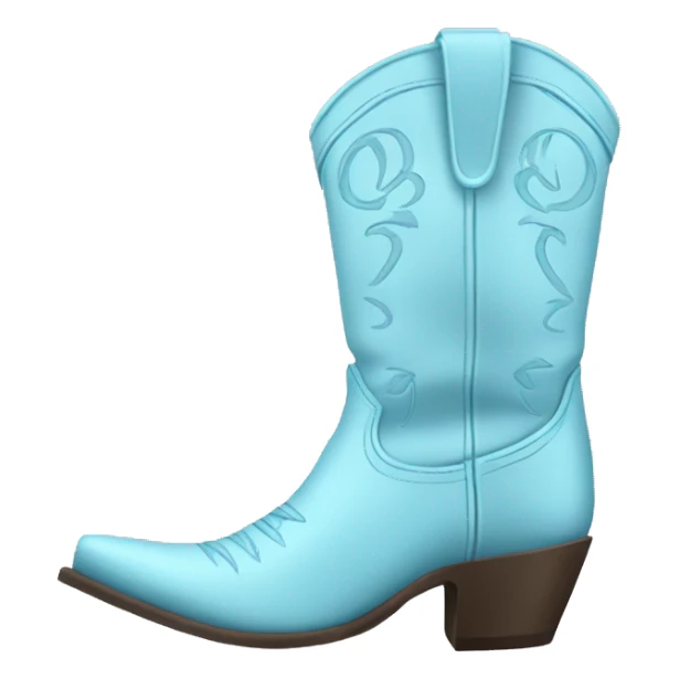 Light blue cowgirl boots sticker