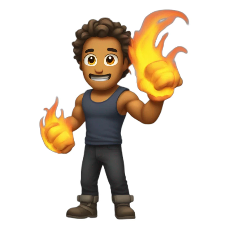 arsonist monty flexing sticker