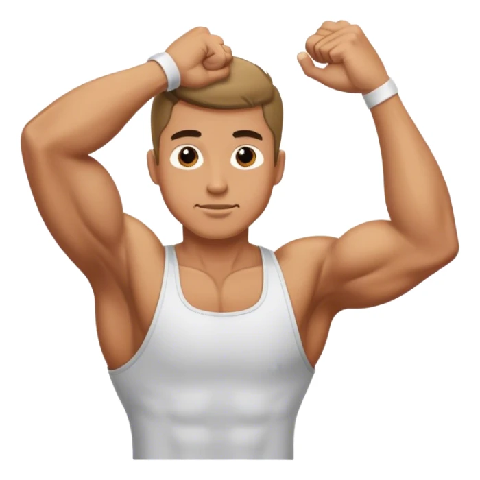 guy doing tricep extension sticker