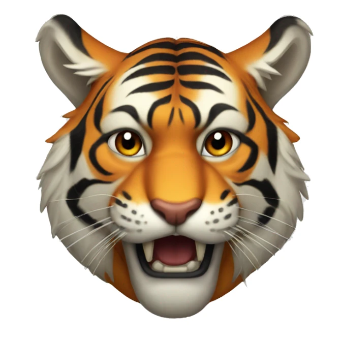 a tiger with a horns sticker