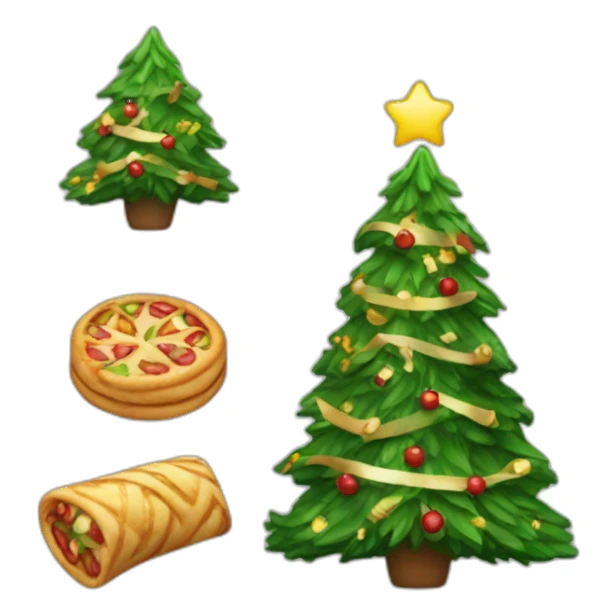 christmas tree with shawarma toys sticker