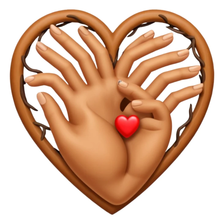 Cuore giapponese con le dita sticker