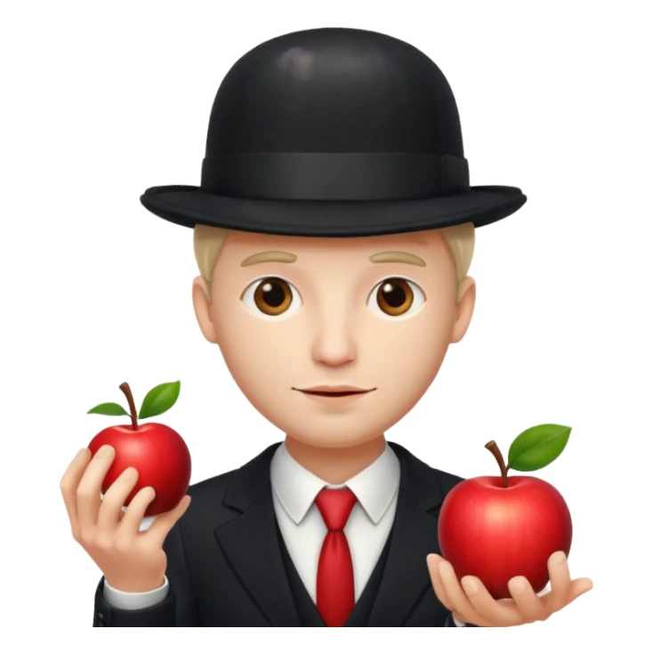 homme de magritte  sticker
