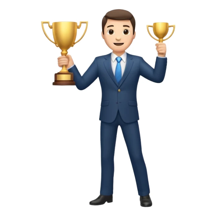 businessman celebrating full body sticker