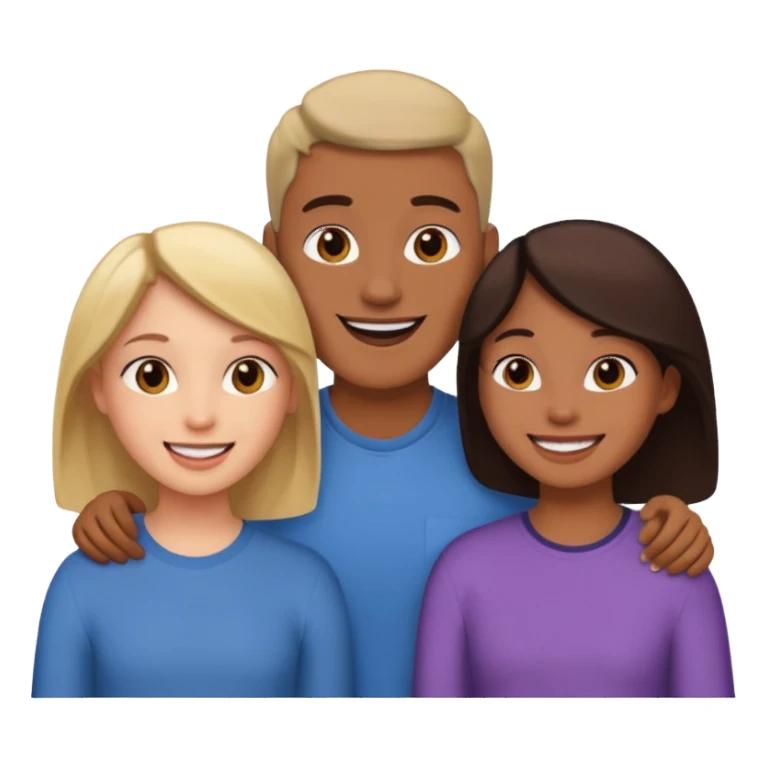 Three friends talking and looking each other sticker