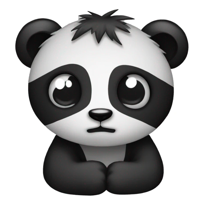 Emo panda sticker