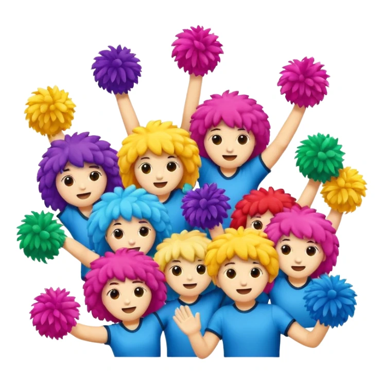 cheering poms sticker
