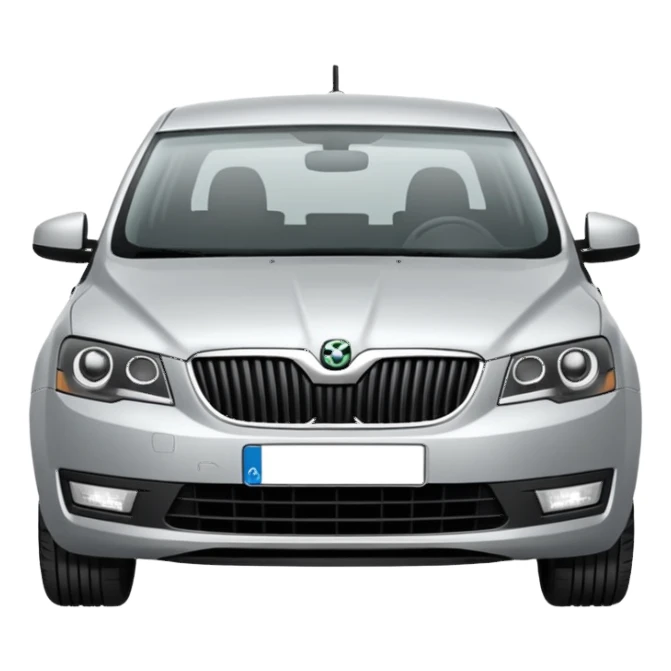 Stříbrné Auto škoda octavia sticker