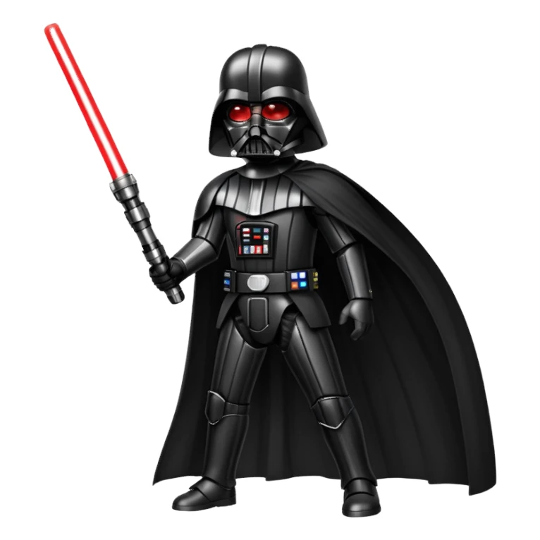 Darth Vader with the red light saber sticker