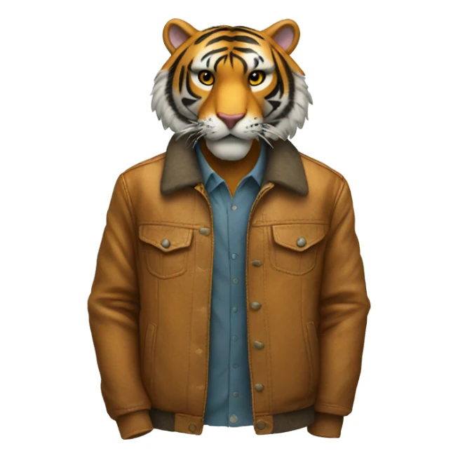 Tiger with jacket  sticker
