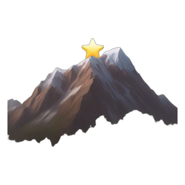 Star on a mountain sticker