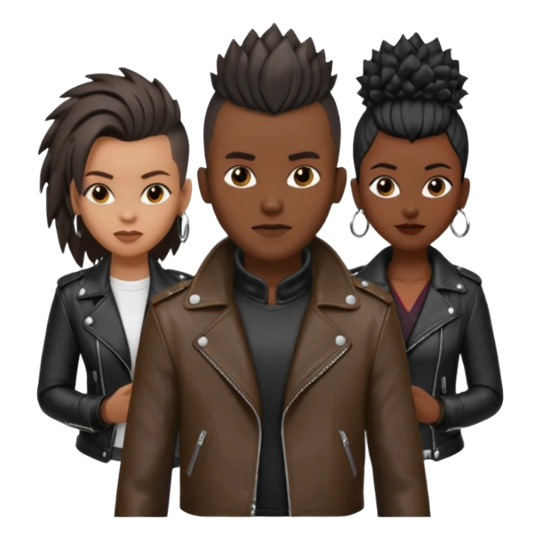 Black man with  Mohawk with black women  sticker