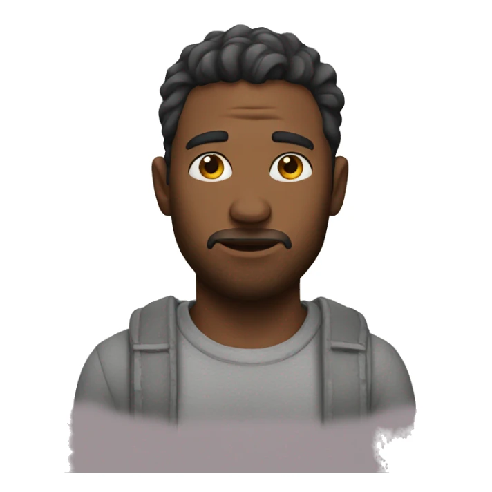 Man with broke heart sticker