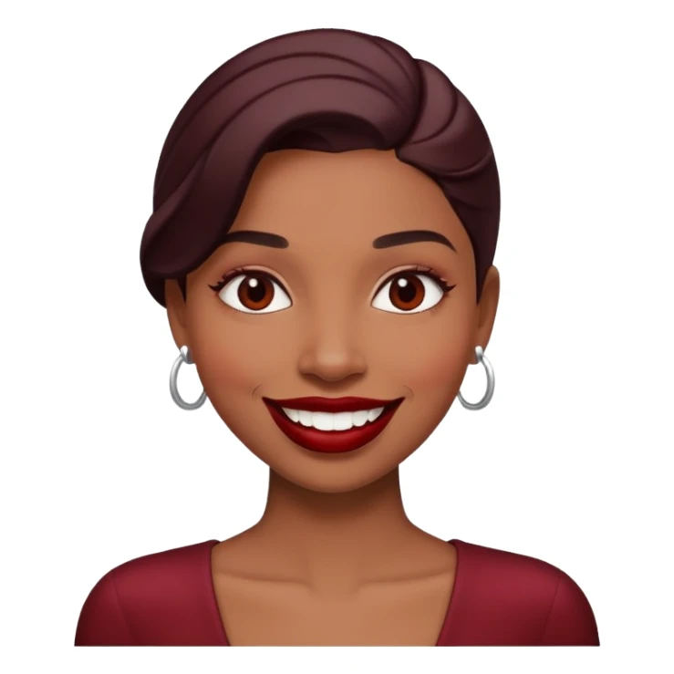 Kiss with dark red lipstick sticker