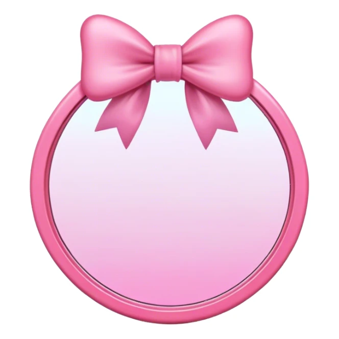 pink mirror with bow  sticker