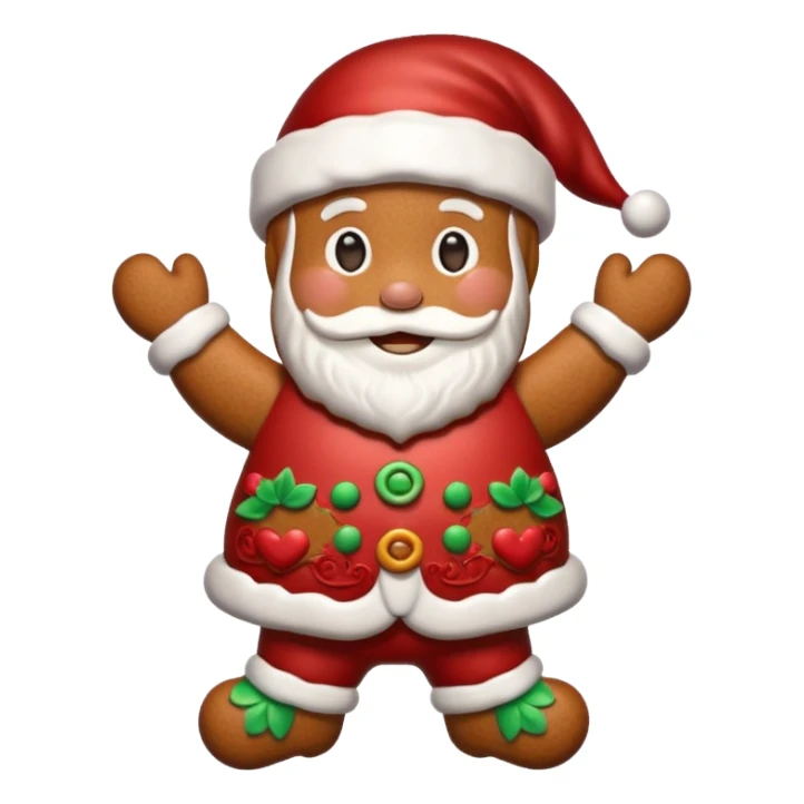 santa gingerbread sticker
