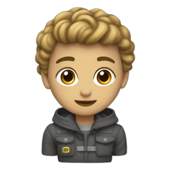 Mono en gabardina sticker