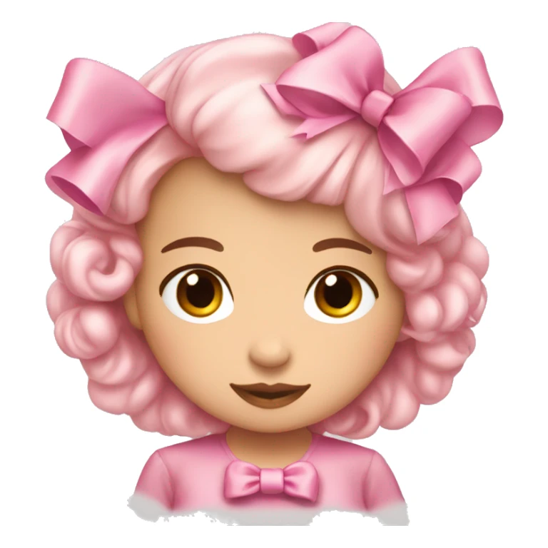 Pink coquette bow soft edge sticker