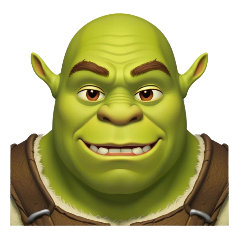 Handsome shrek with impeccable jawline  sticker