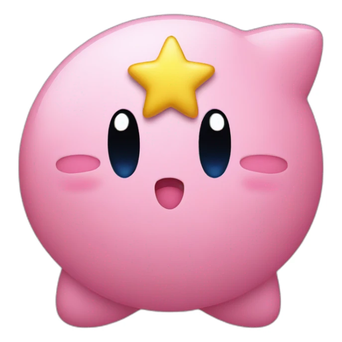 Kirby with star sticker