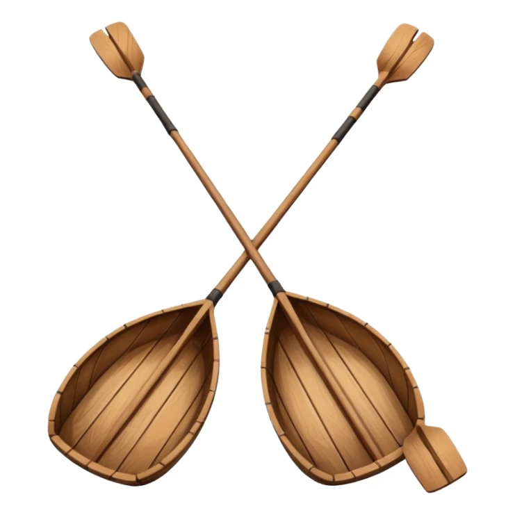 Crossed rowing ores sticker