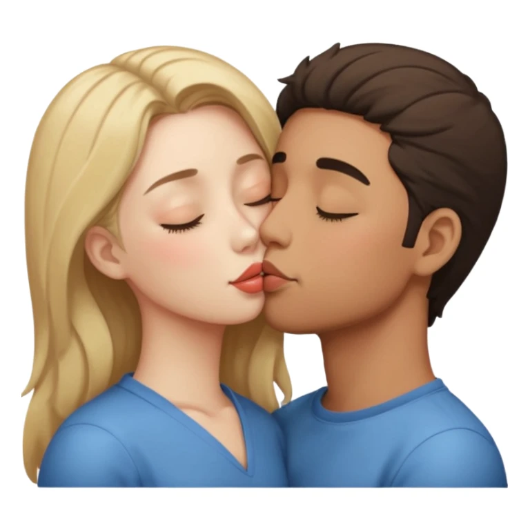 closed eyes with kiss sticker