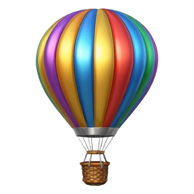 Chrome metallic hot air balloon sticker