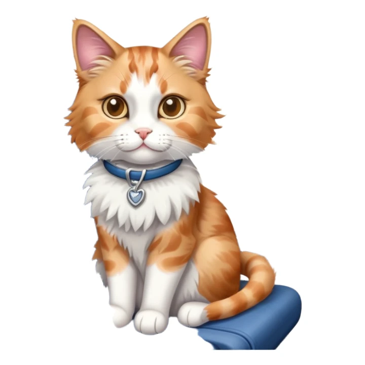 Dilute calico cat on airplane  sticker