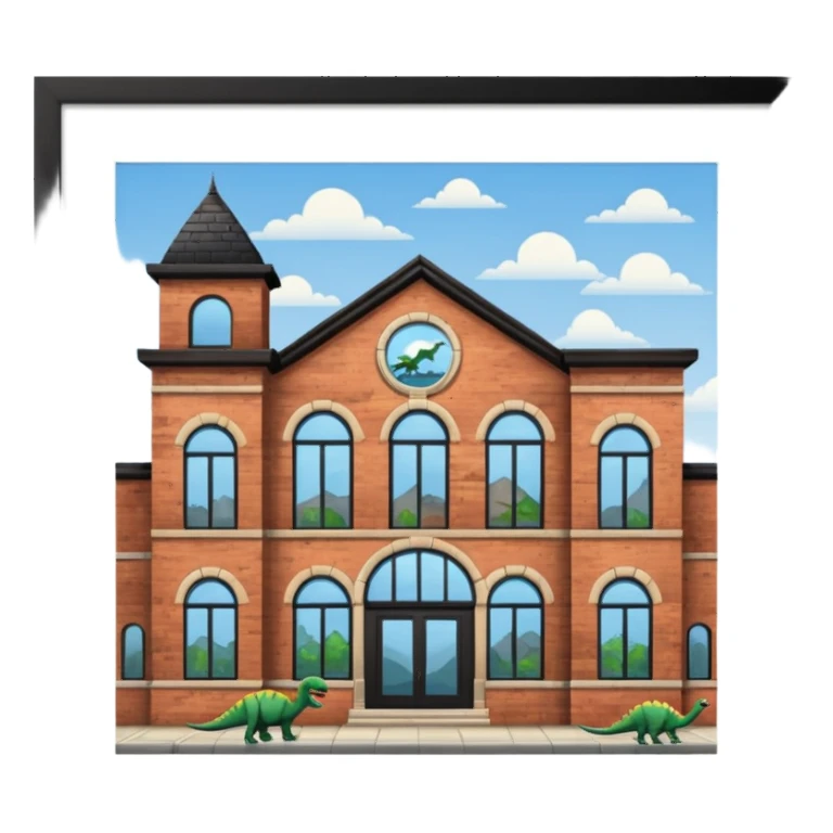 Dinosaur Museum Building sticker
