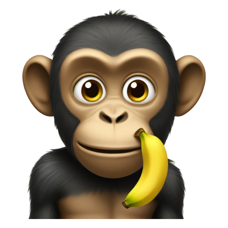 Monkey with a banana  sticker