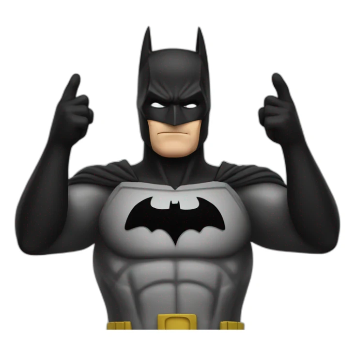 batman salute gesture sticker