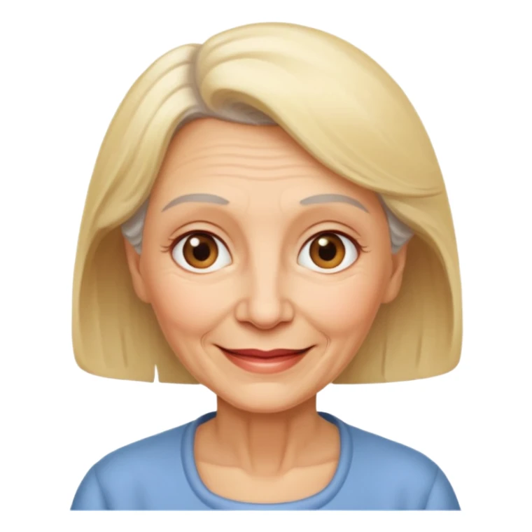blonde elderly woman sticker