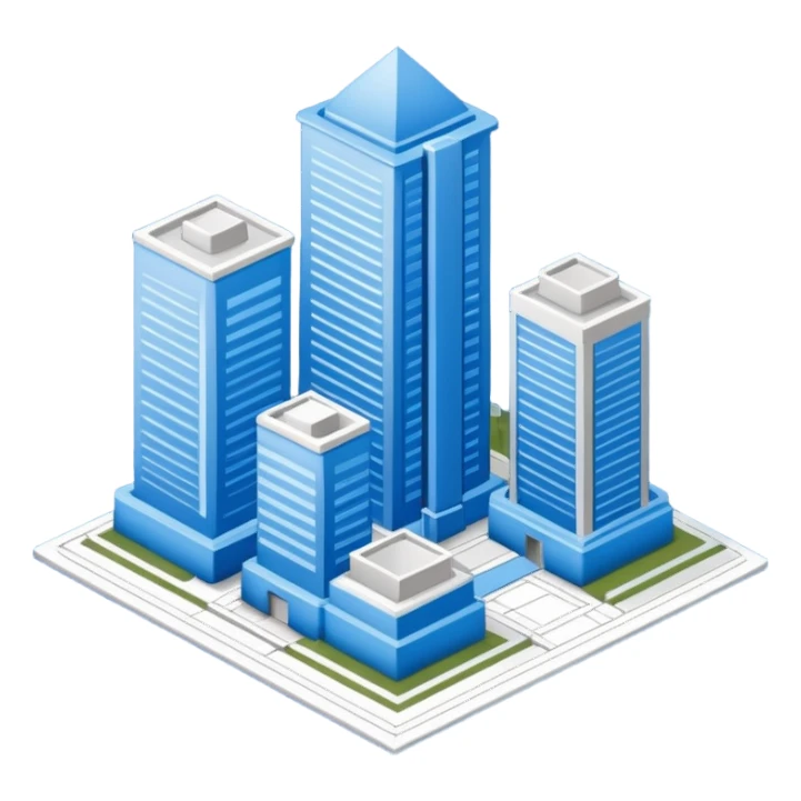 detailed  blue architectural drawing sticker