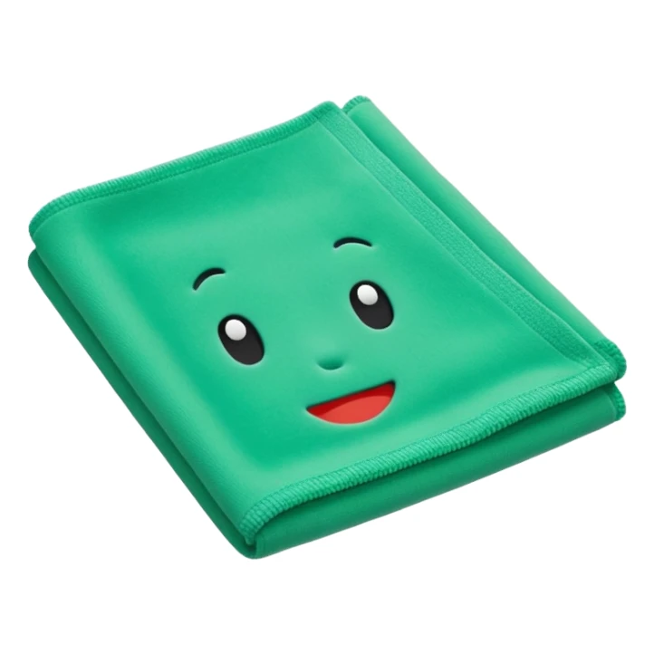 green microfiber cloth cleaner sticker