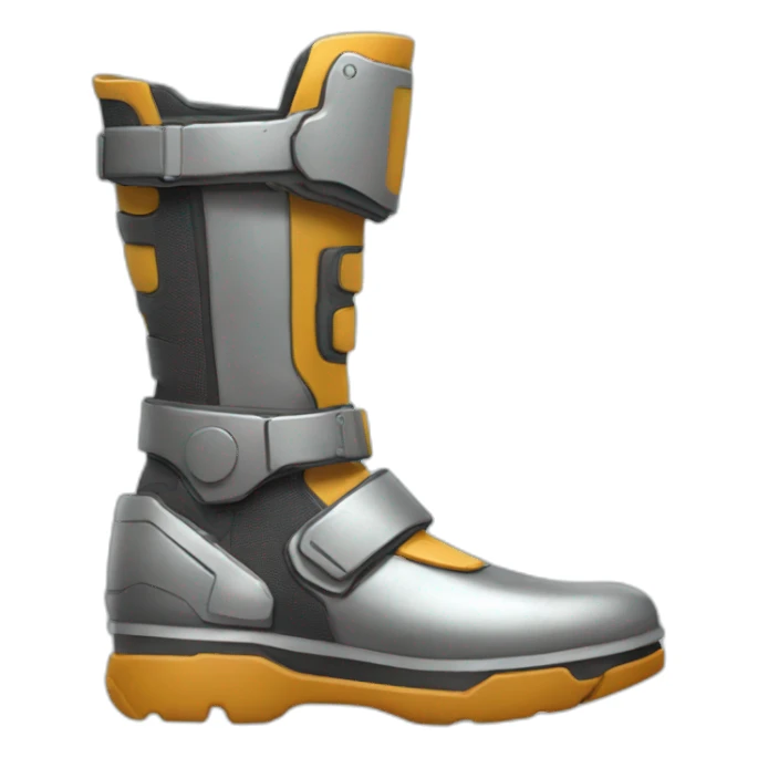 futuristic Autonomous Combat crimsom armored boots sticker