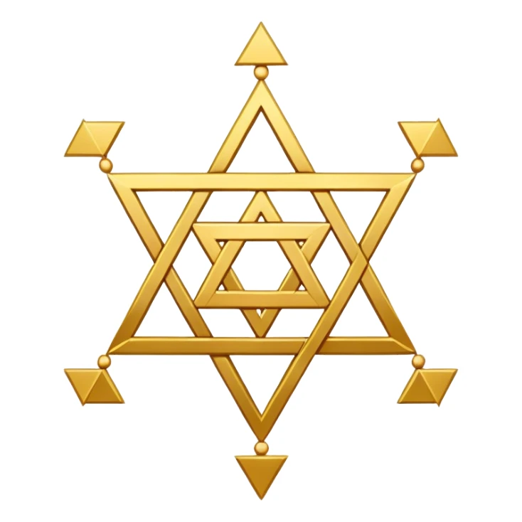 hexagram icon sticker