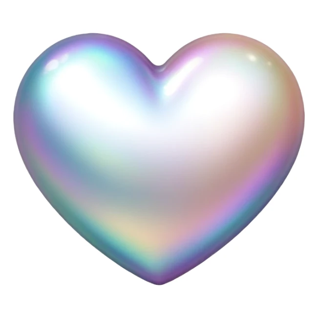 pearl heart sticker